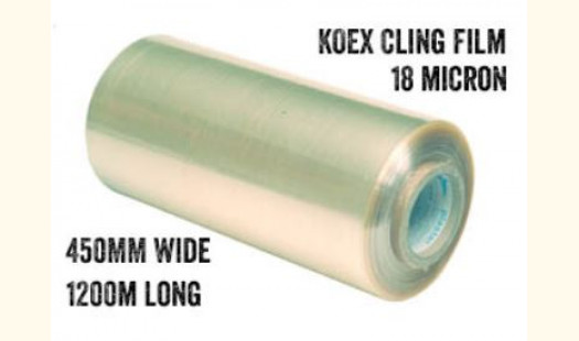 Koex 2 layer Cling Film 450mm Wide 1200m Long 18 Micron